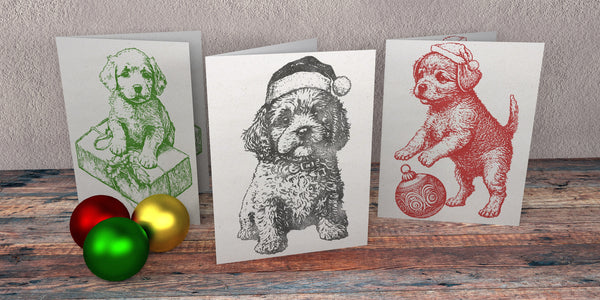 Christmas Pups IOD Stamp