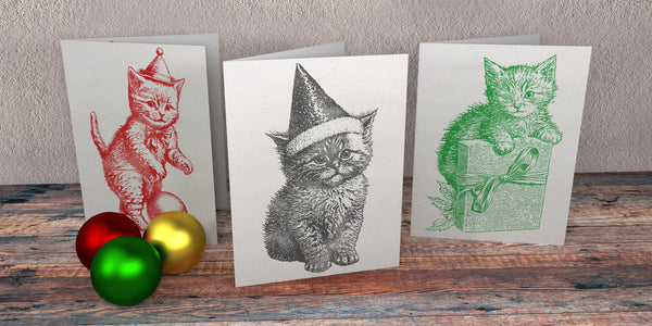 Christmas Kitties IOD Stamp