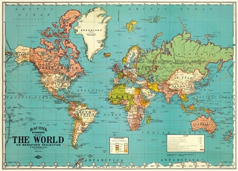 World Map Paper