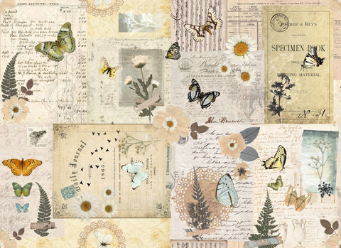 Pressed Flower Masterboard Decoupage Paper *NEW*
