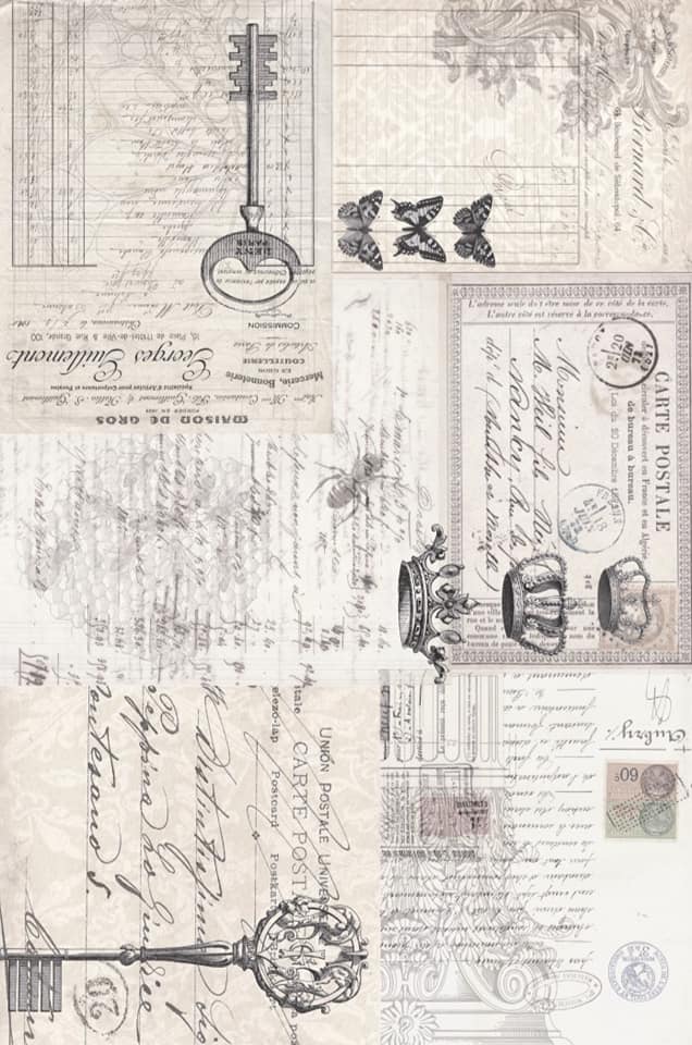 Ephemera Collage Decoupage Paper