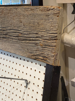 Custom Made Pegboard Display with Wood Top