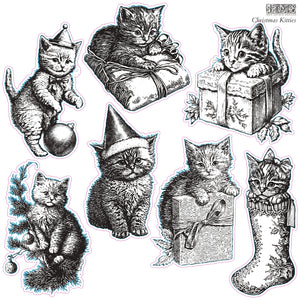 Christmas Kitties IOD Stamp