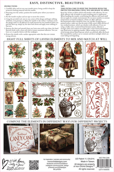 Candy Cane Cottage IOD Transfer *New*