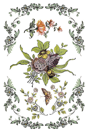 Fairytale Florals IOD Decor Transfer