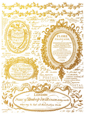 Etiquettes Gilded IOD Decor Transfer