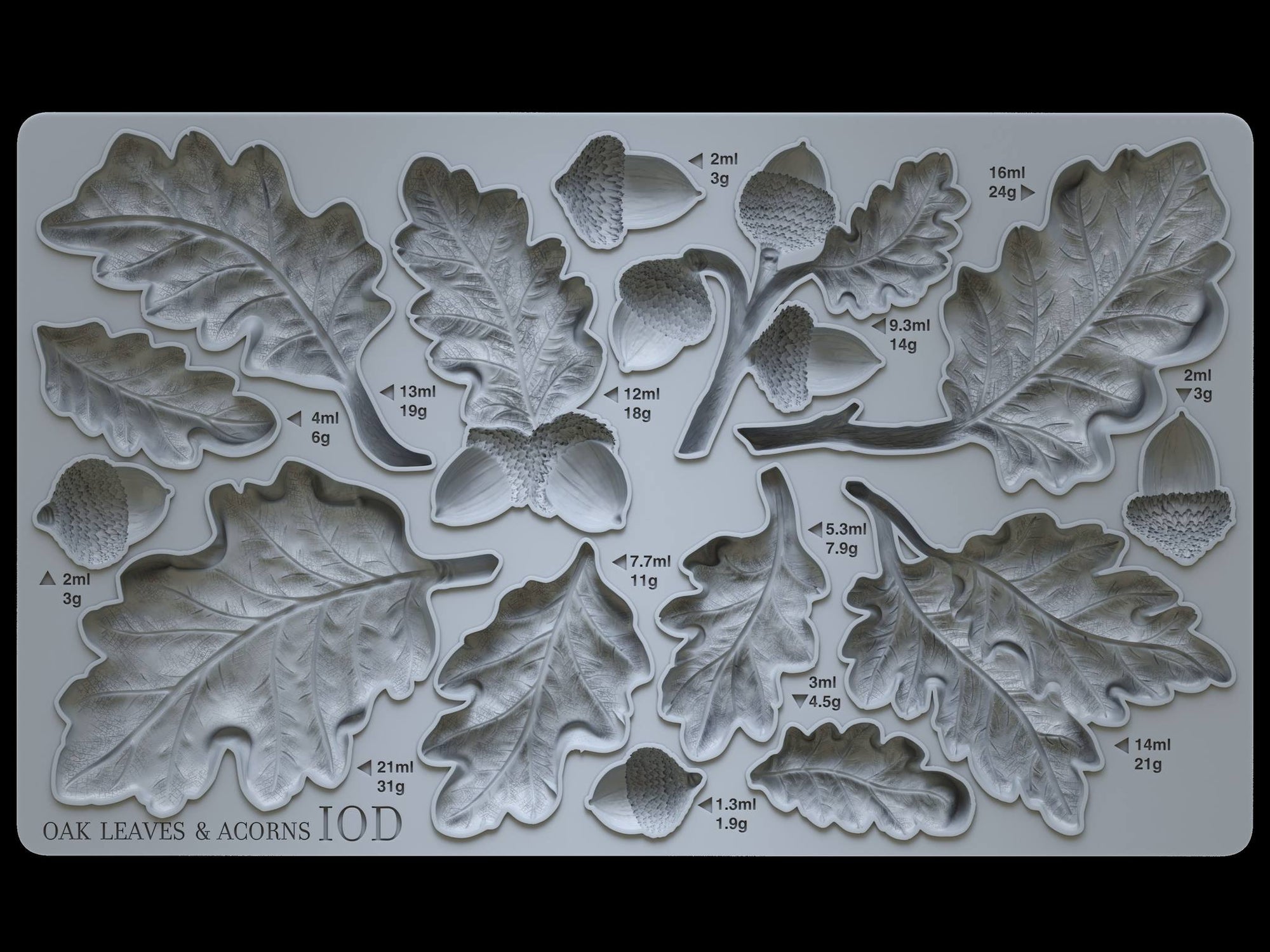 Oak Leaves and Acorns IOD Mould