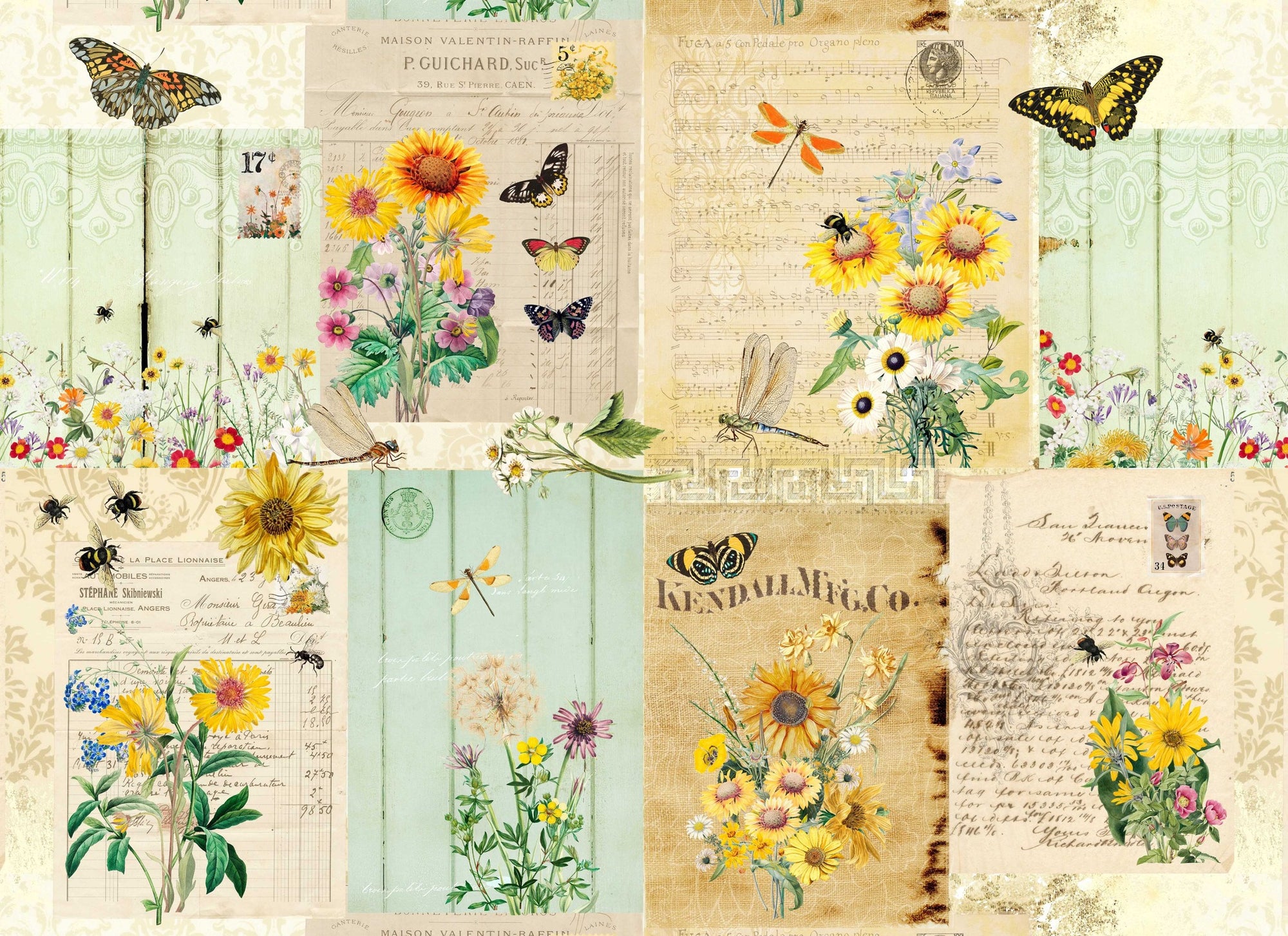 Botanical Masterboard Decoupage Paper