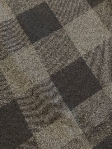 Black and Grey Flannel Buffalo Check Fabric