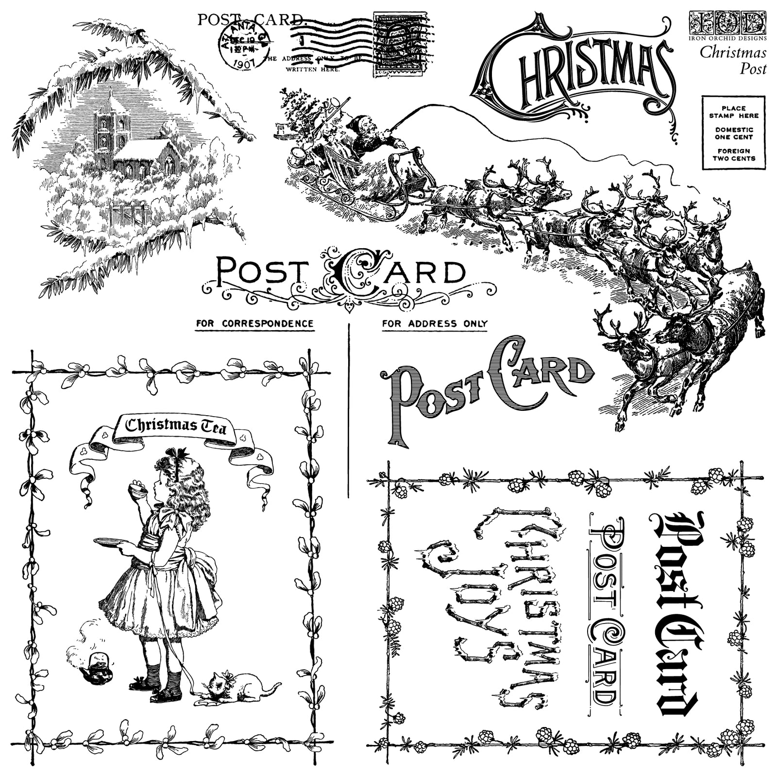 Christmas Post IOD Stamp *NEW*