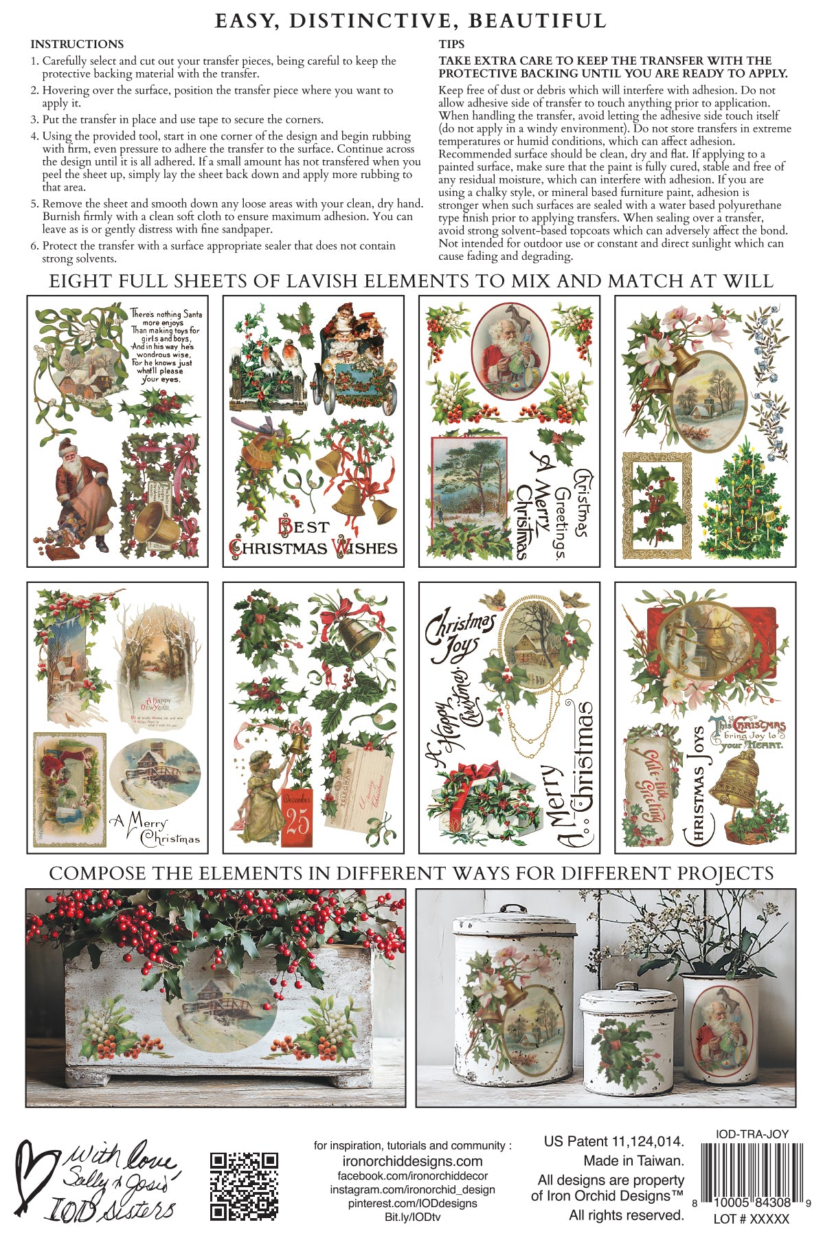 Christmas Joy IOD Decor Transfer *NEW*