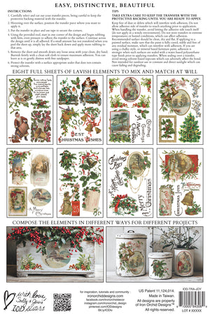 Christmas Joy IOD Decor Transfer *NEW*