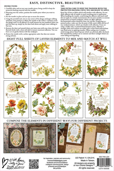 Lover of Flowers IOD Decor Transfer™ Pad *NEW*
