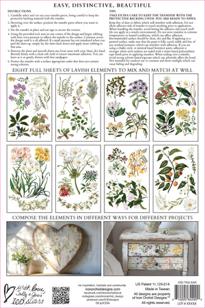 Sarah Featon's Botanicals IOD Decor Transfer *NEW*