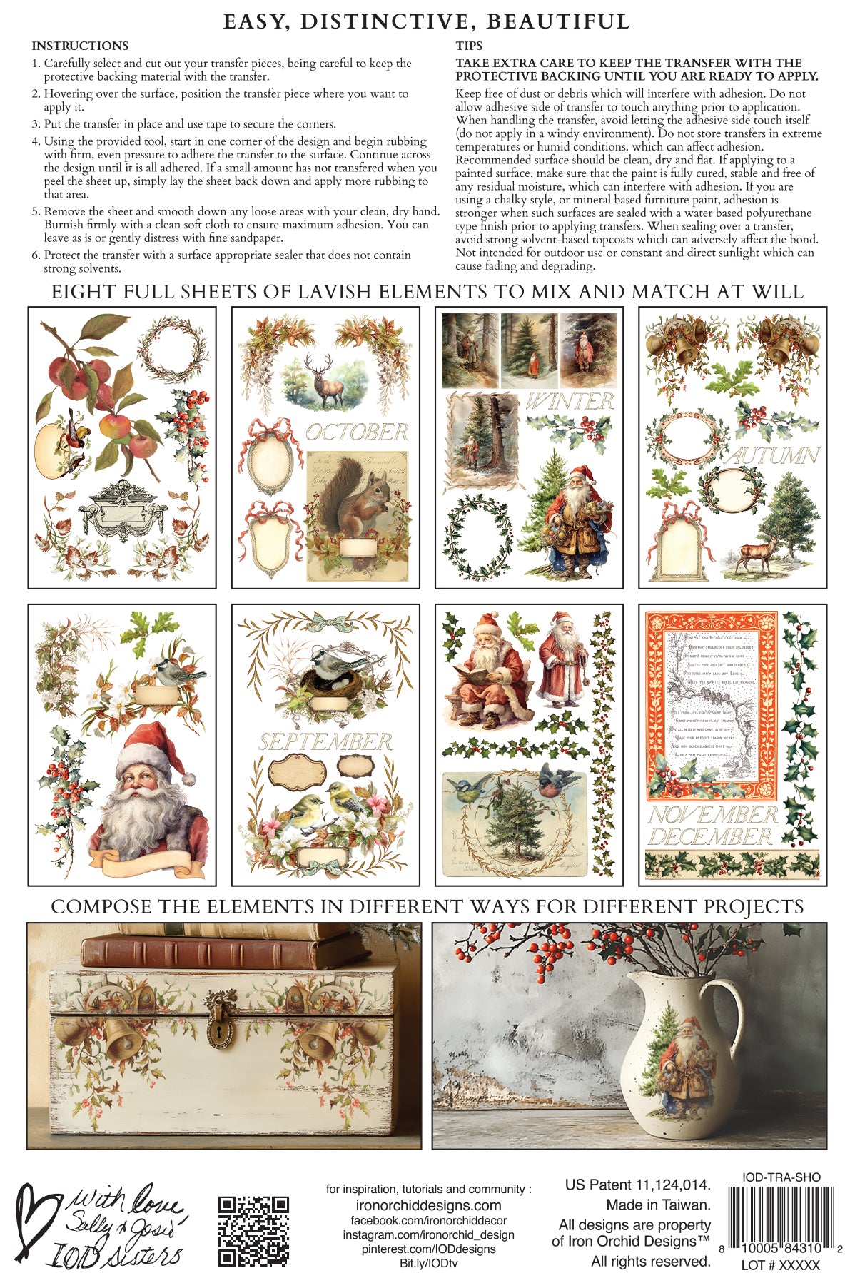 Santa's Hollow IOD Decor Transfer *NEW*