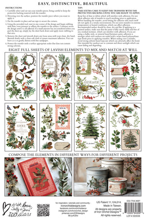 Winter Botanist IOD Decor Transfer *NEW*