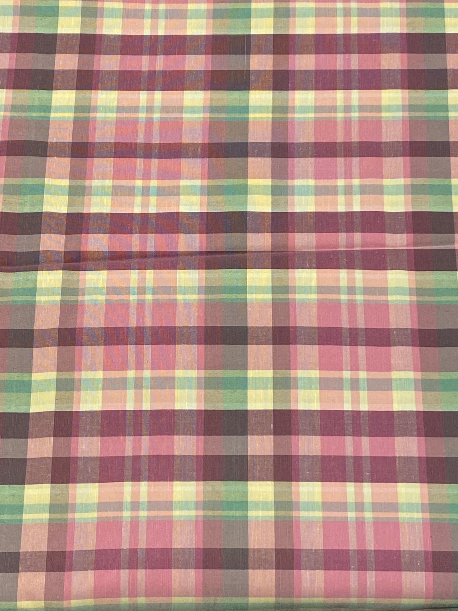 Pink Plaid Fabric