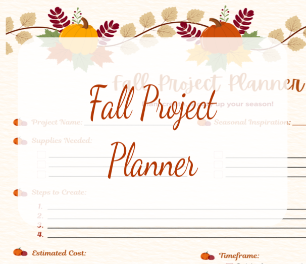 Fall Project Planner