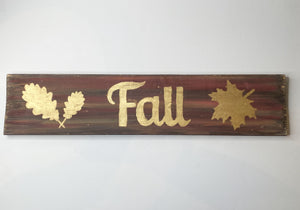 Metallic FALL Sign