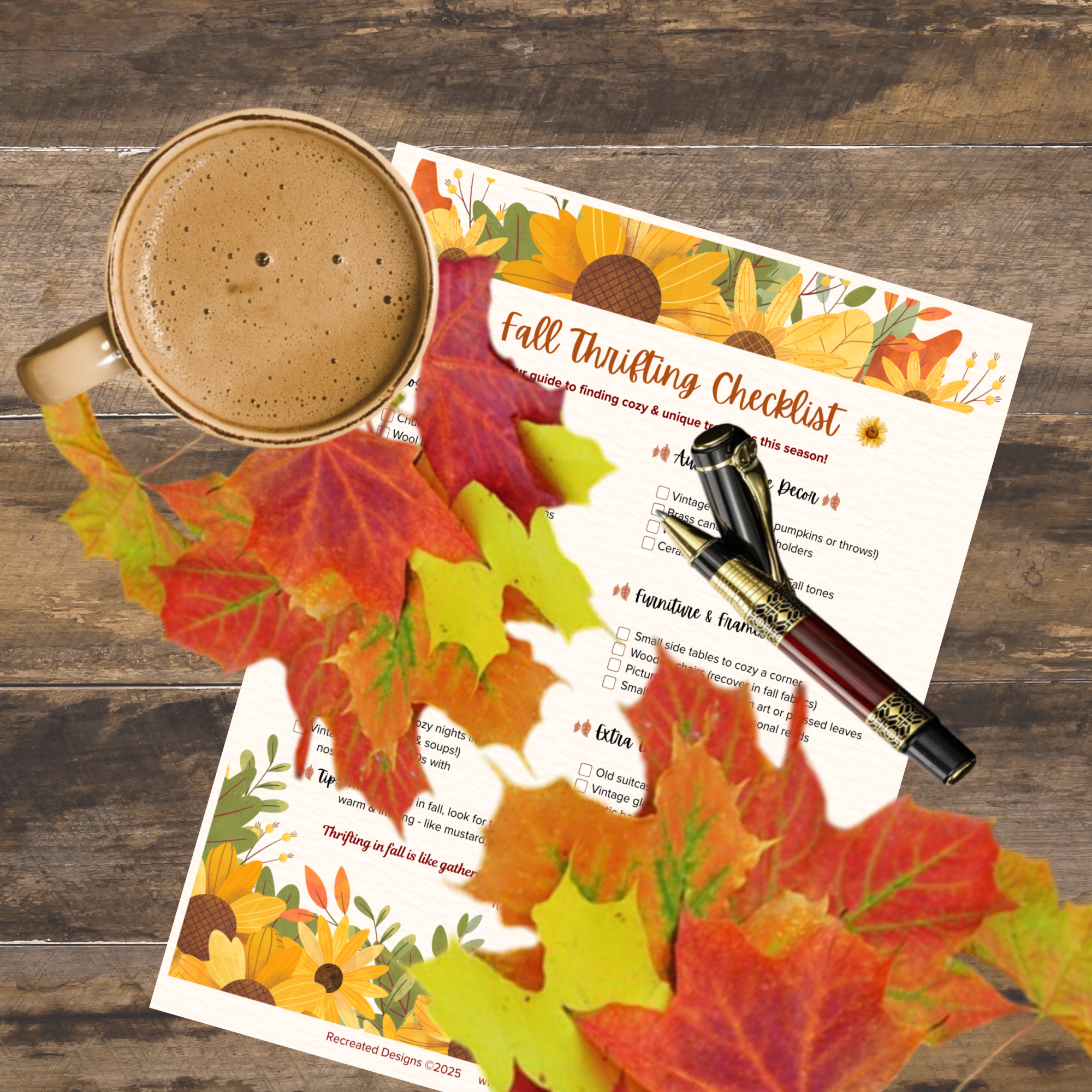 Fall Thrifting Checklist
