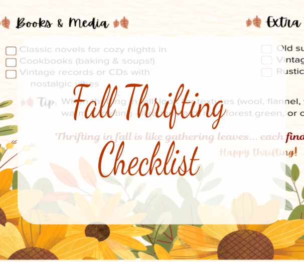 Fall Thrifting Checklist