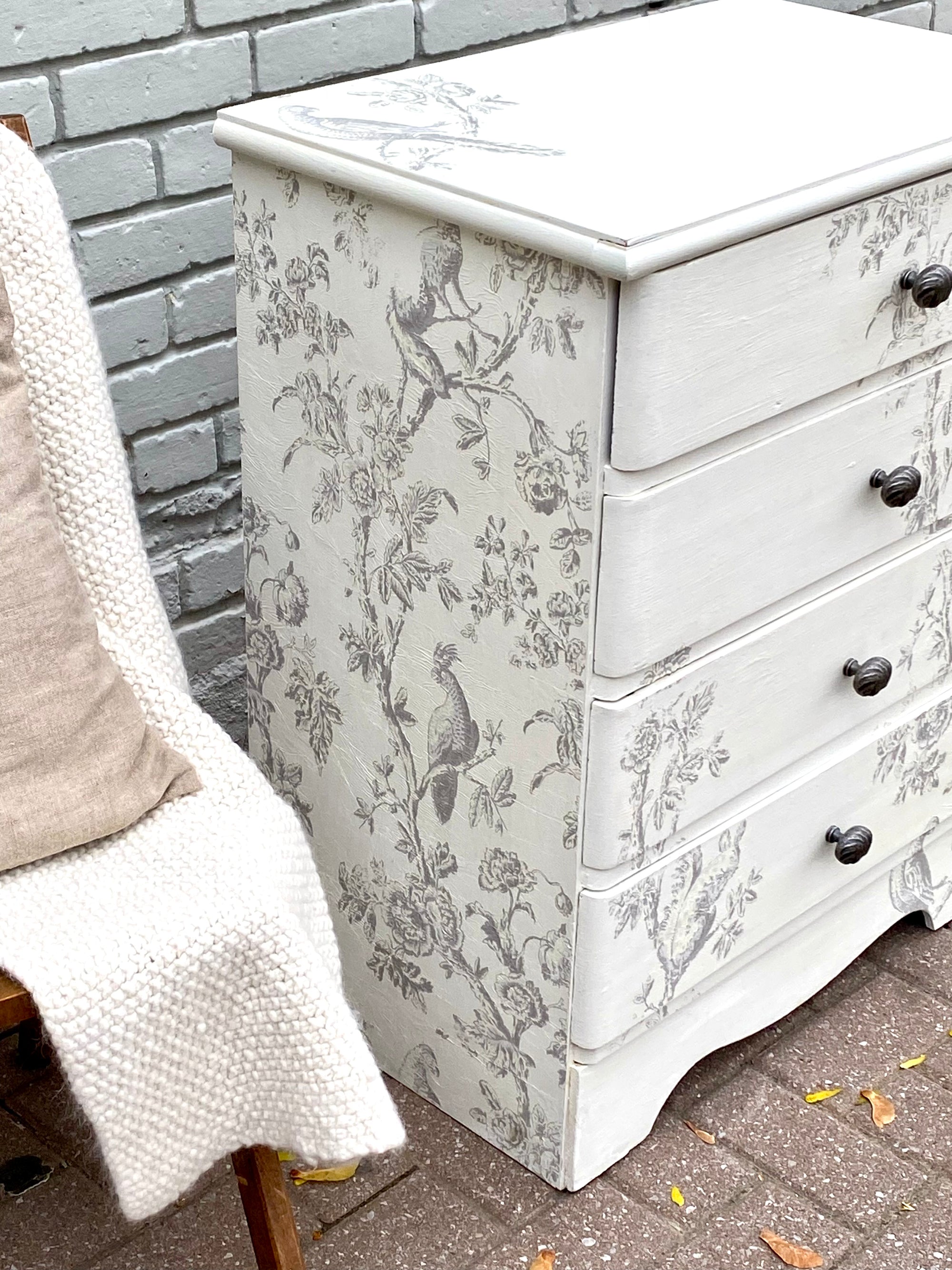 French Toile Set of Drawers