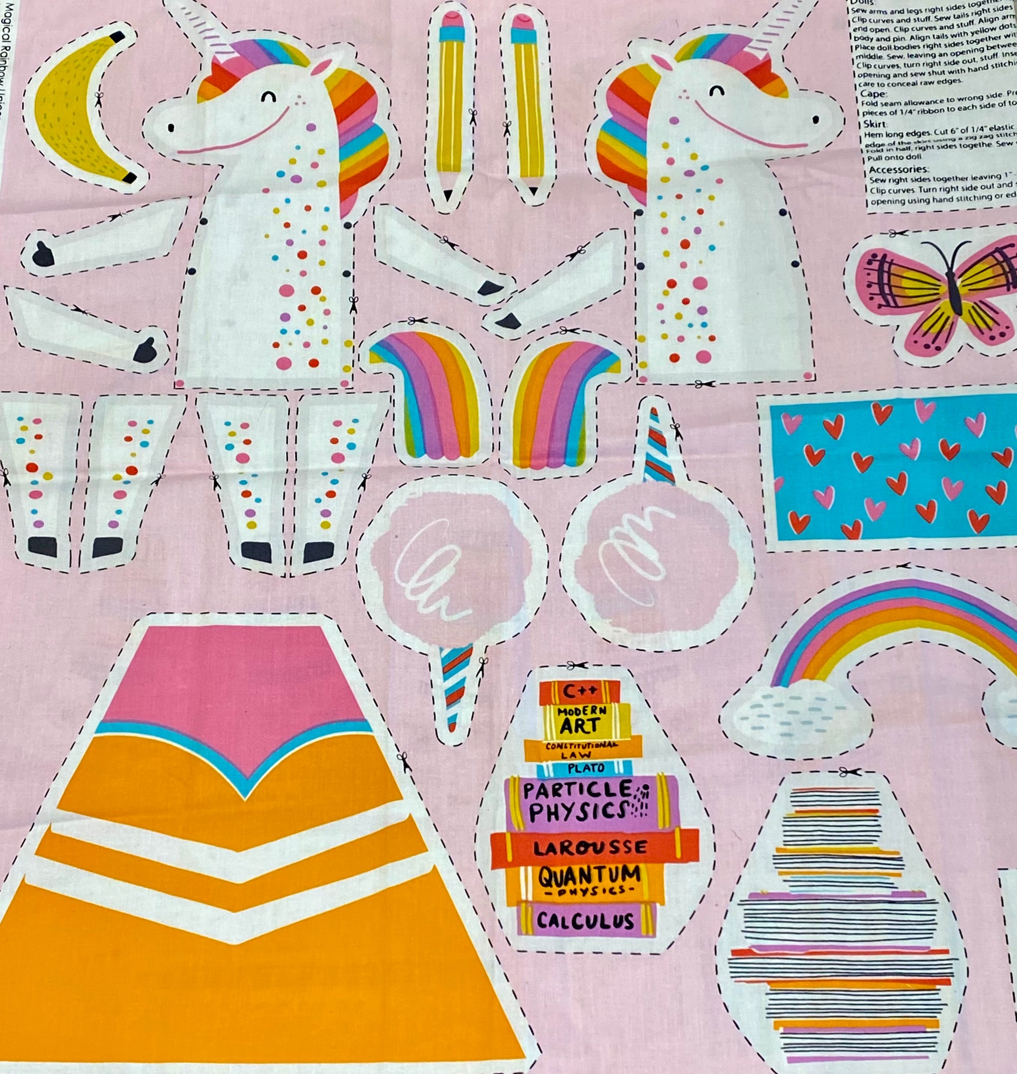 Unicorn Fabric Pattern and Accessories Fabric Pattern