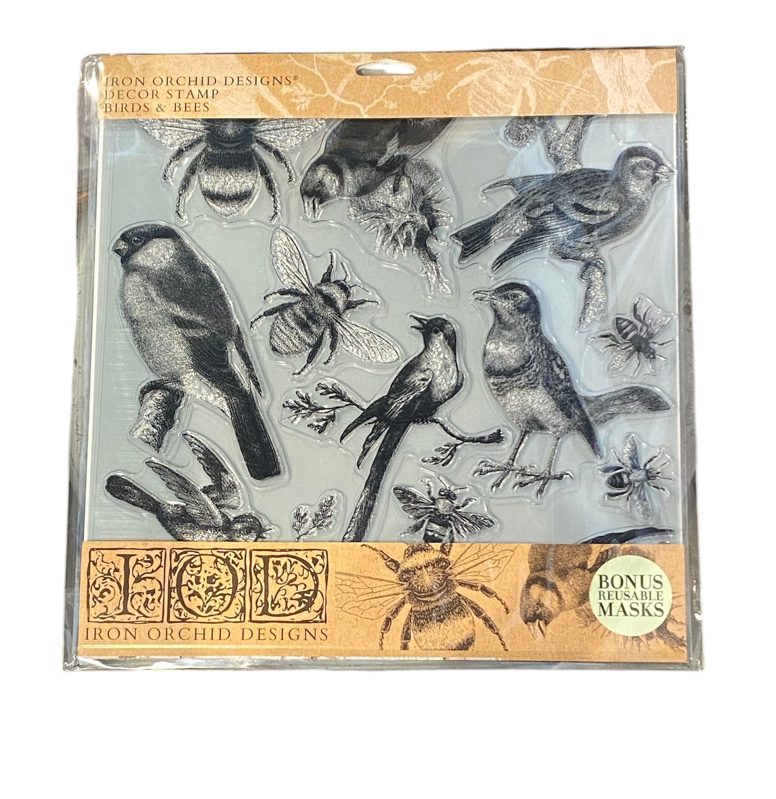 Birds & Bees IOD Stamp