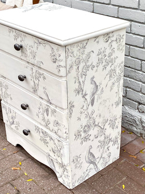 French Toile Petite Dresser