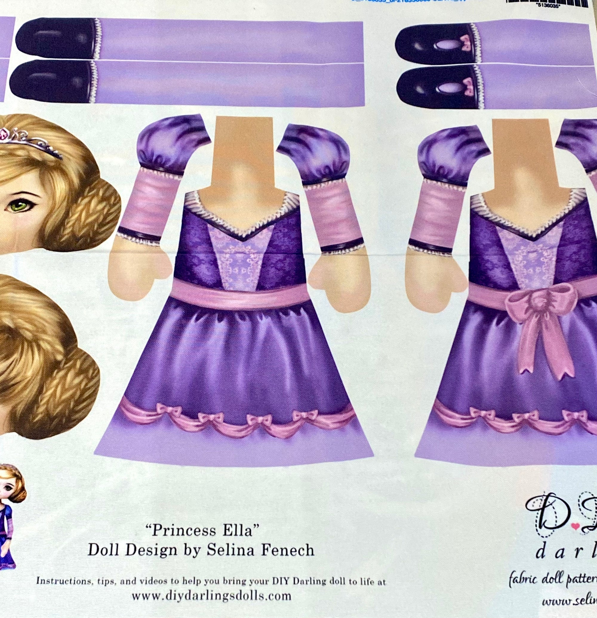 Fabric Doll Pattern - Princess Ella