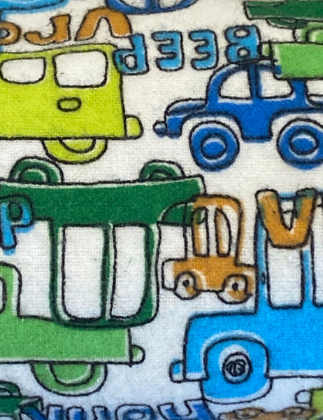 Cars and Buses Flannel