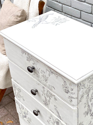 French Toile Petite Dresser