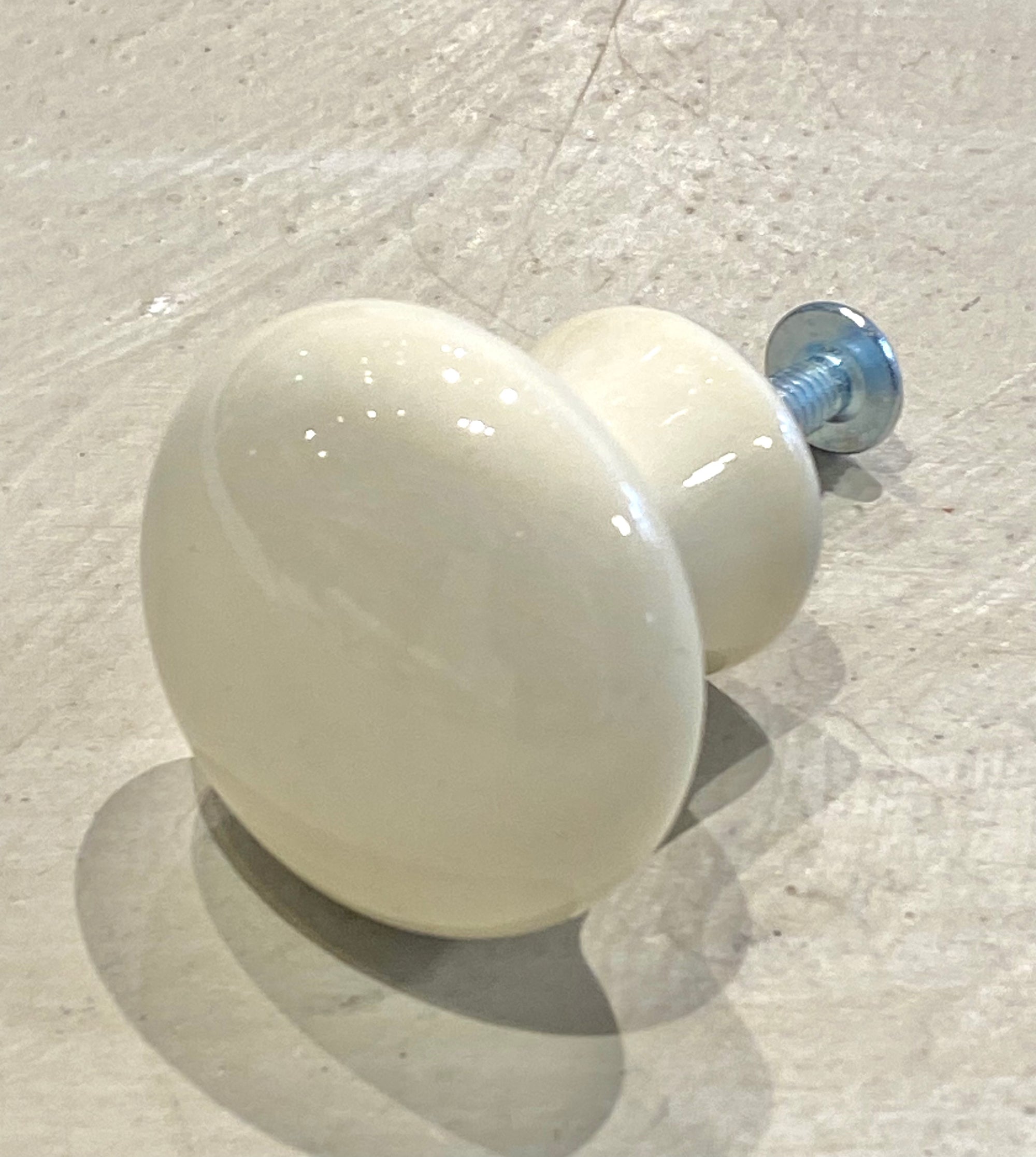 Cream Ceramic Knob