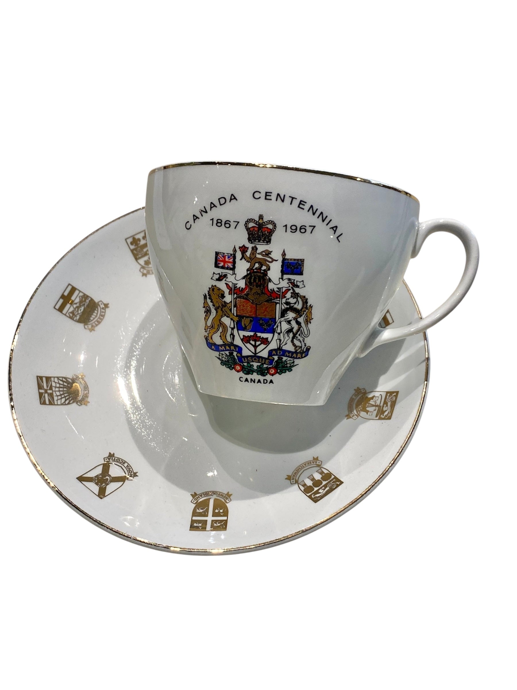 Canada Centennial Souvenir Teacup and Saucer