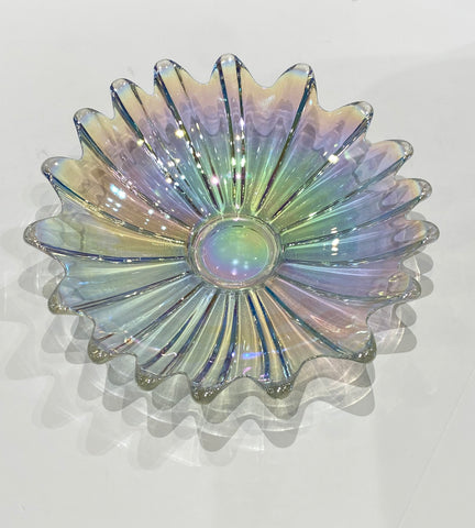 Mid-Century Iridescent Federal Glass Dish