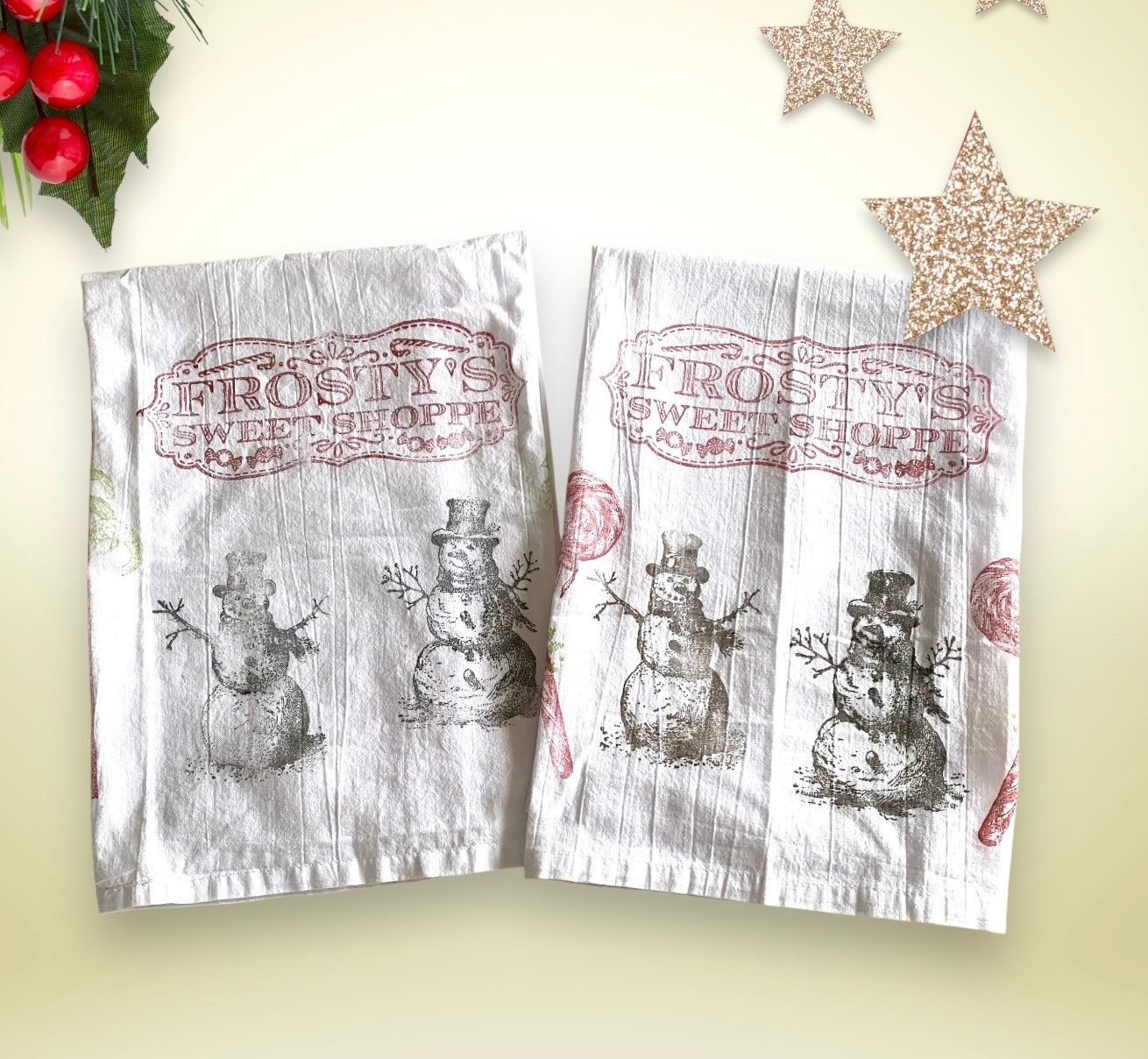 Stamped Holiday Tea Towels Workshop (In-Person)