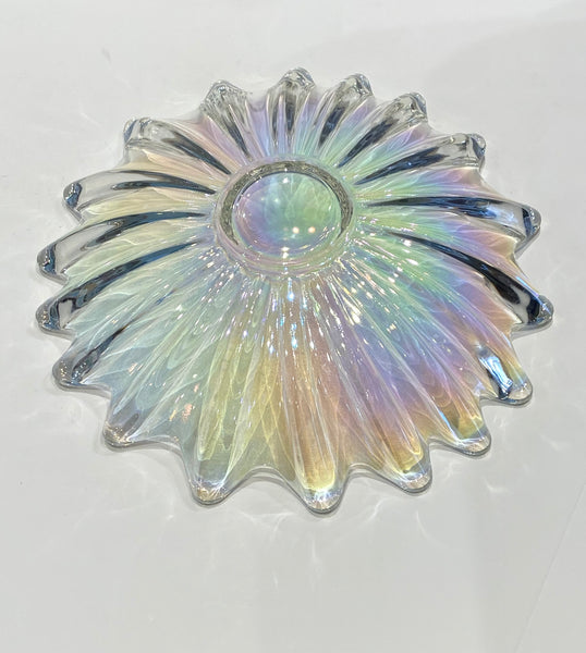 Mid-Century Iridescent Federal Glass Dish