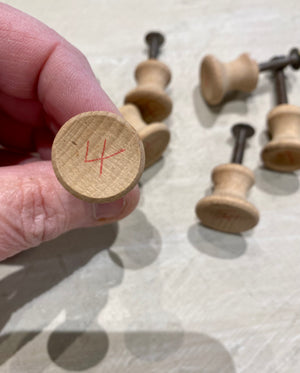 Reclaimed Wood Button Knobs Set of 6