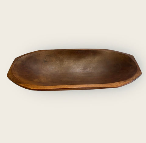 Rustic Wood Dough Bowl