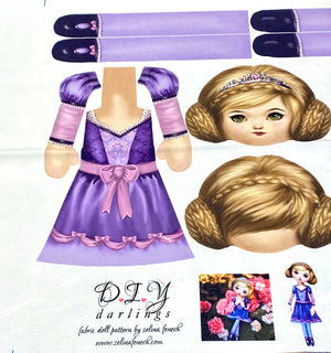 Fabric Doll Pattern - Princess Ella