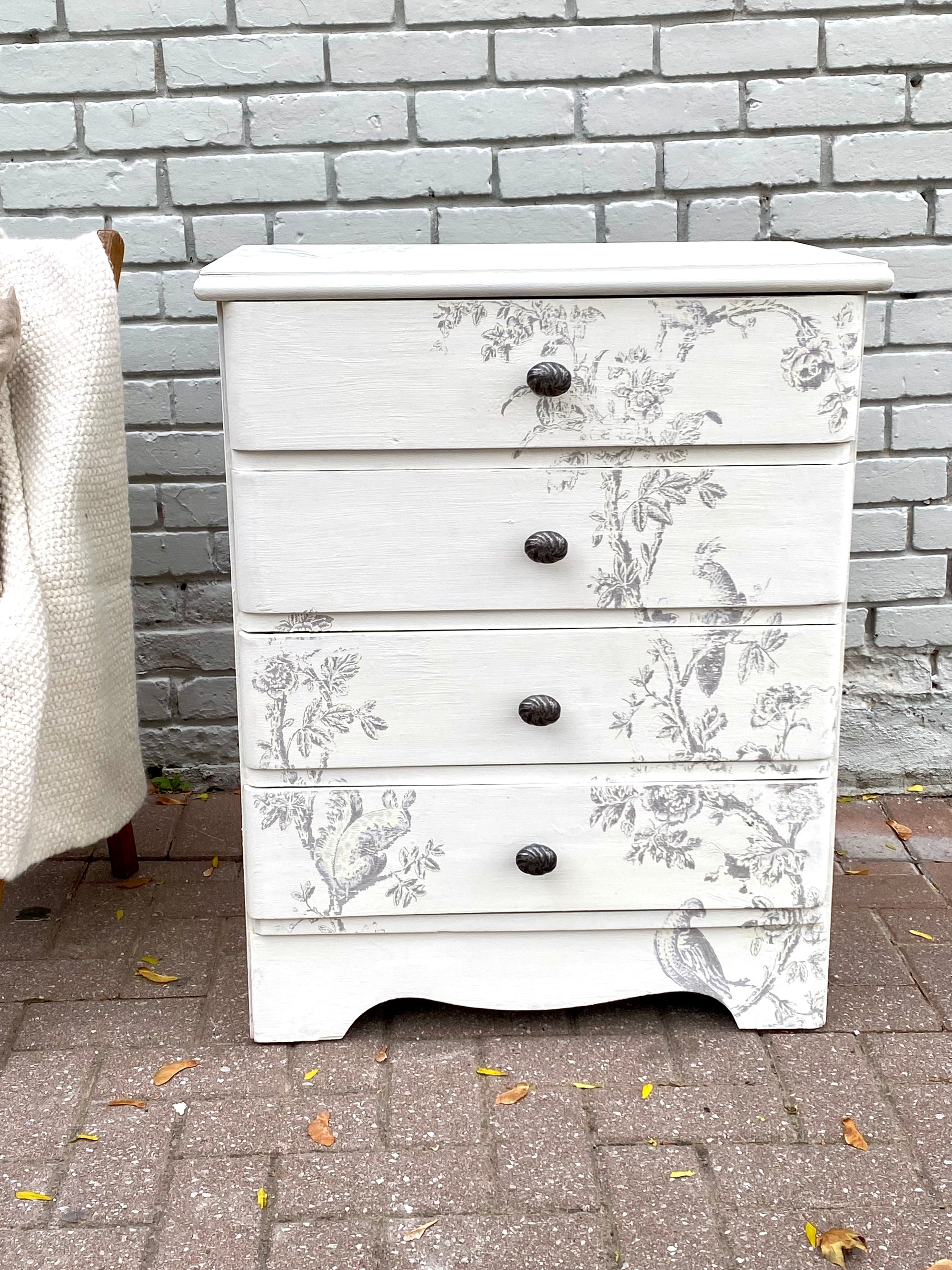 French Toile Set of Drawers