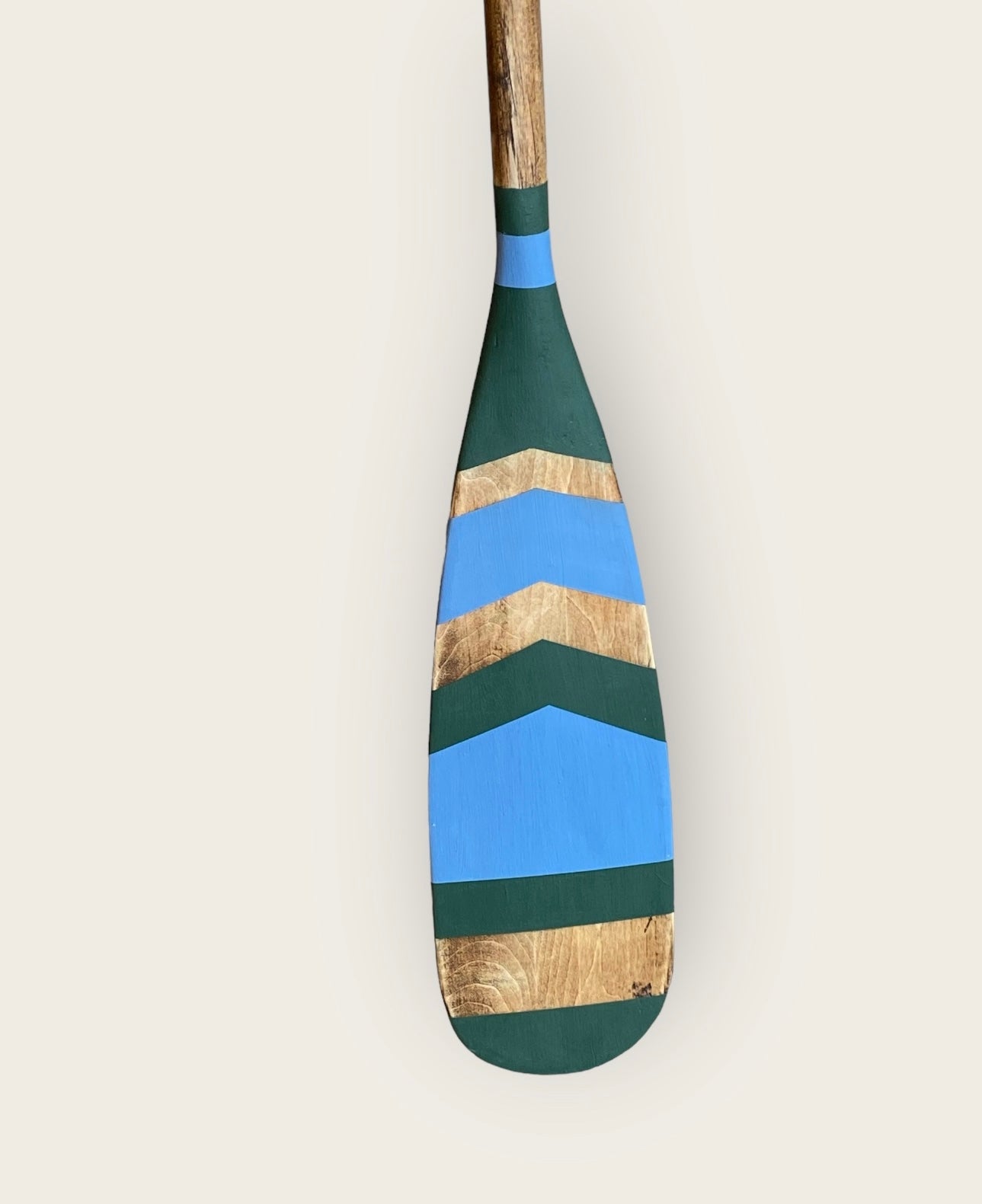 Decorative Blue and Forest Green Paddle