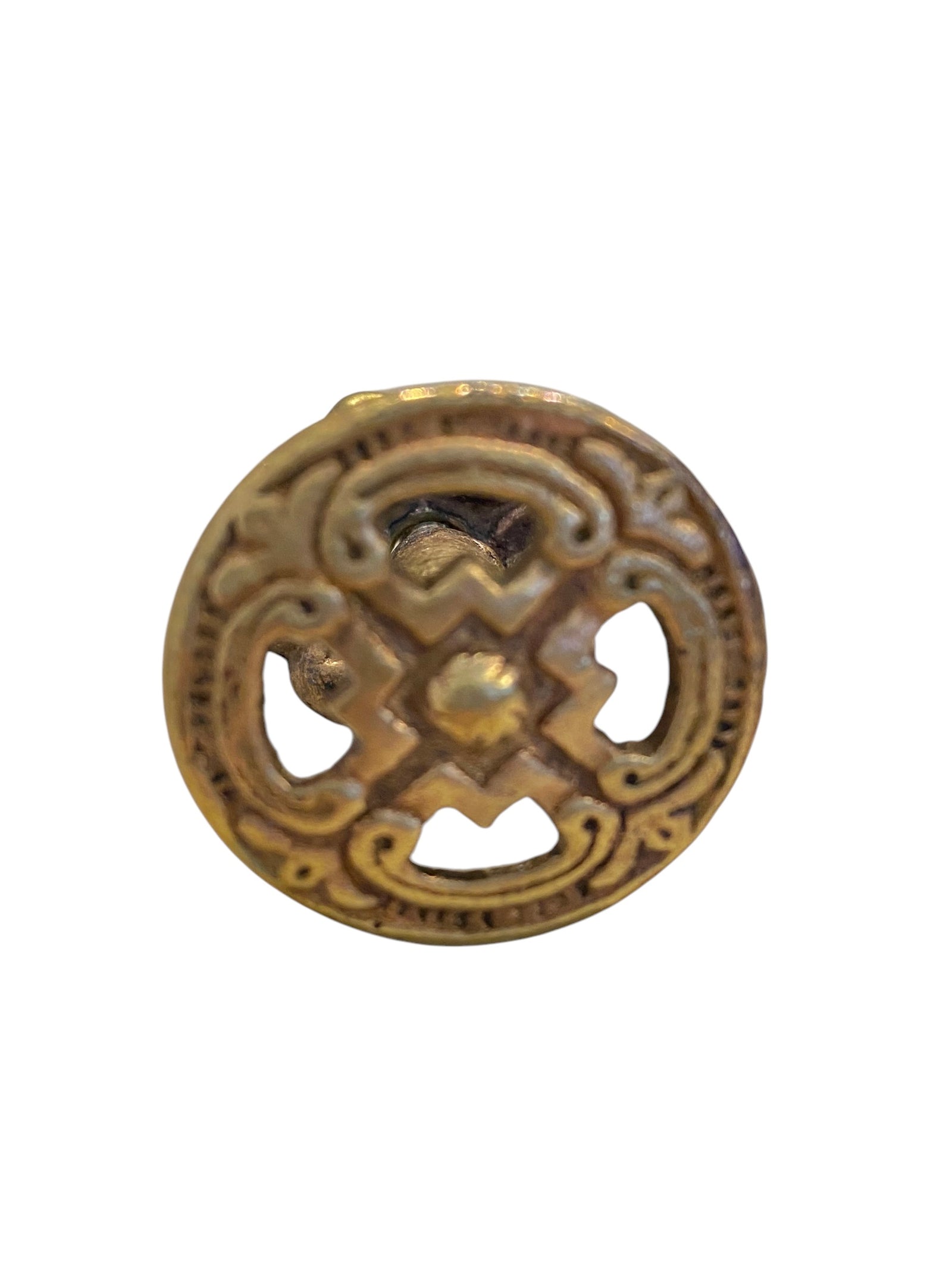 Victorian French Provincial Brass/Copper Knob and Backplate