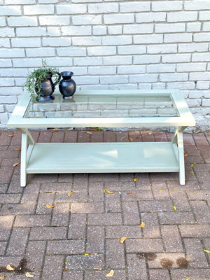 Soft Yet Modern Glass Top Coffee Table