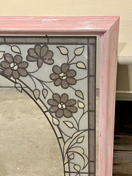 Floral Etched Mirror