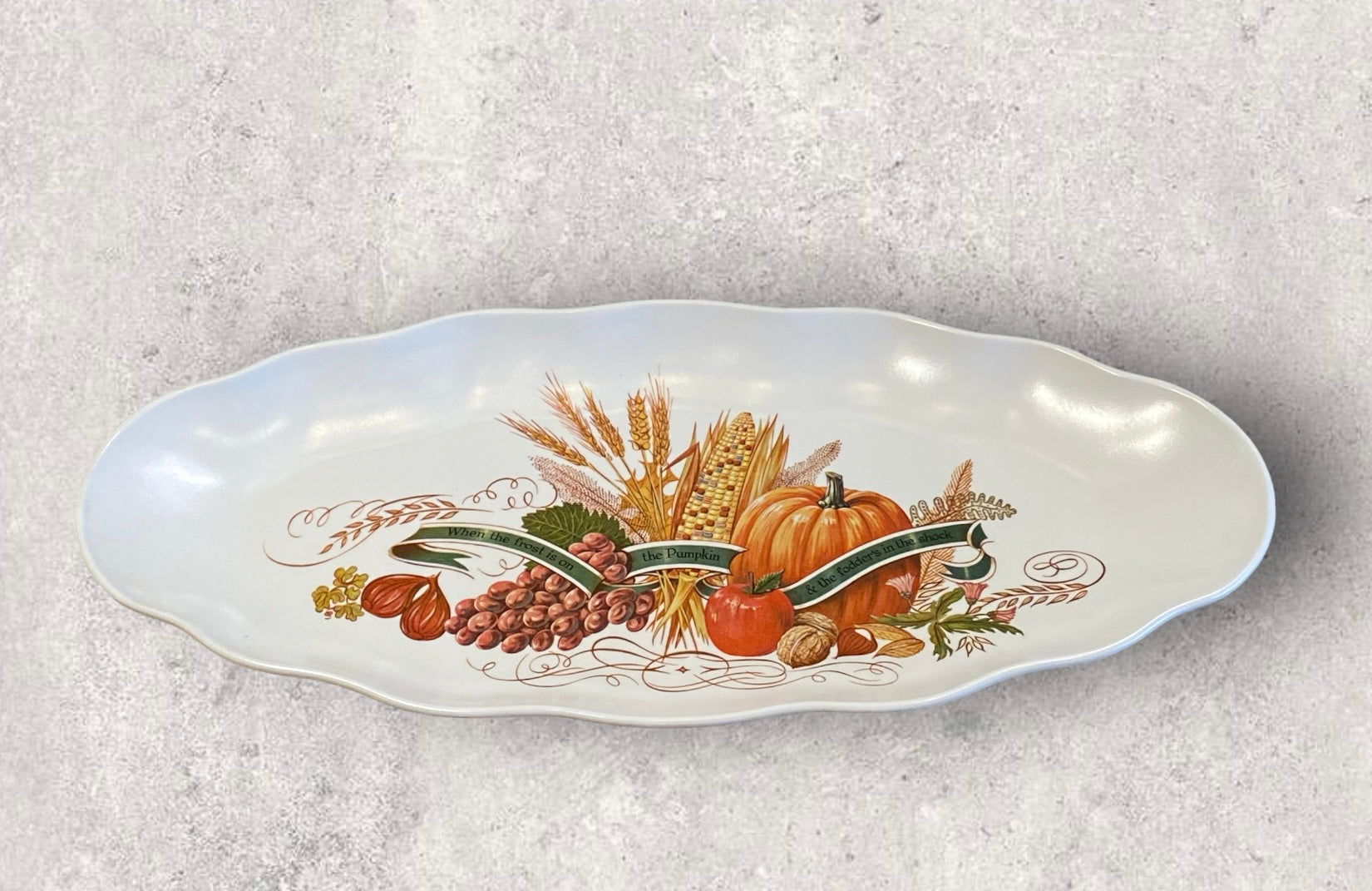 Vintage Thanksgiving Melamine Platter