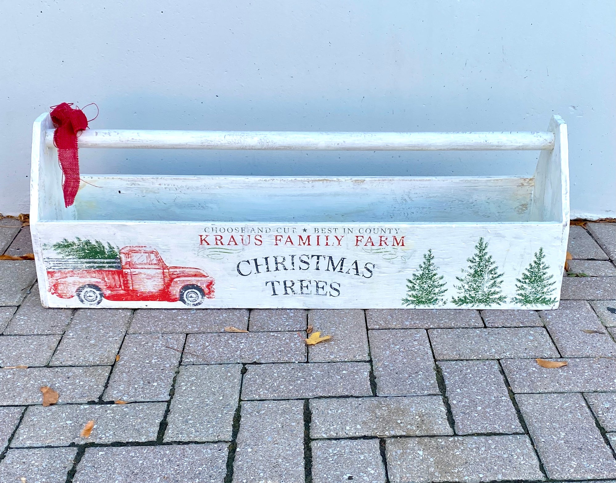 Christmas Tree Farm Tool Caddy/Flower Box