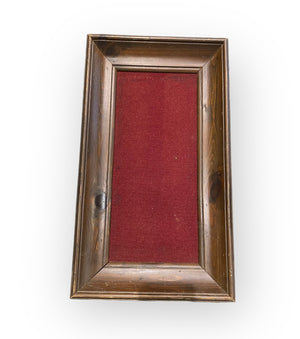 Curved Frame with Burgundy Cloth Insert