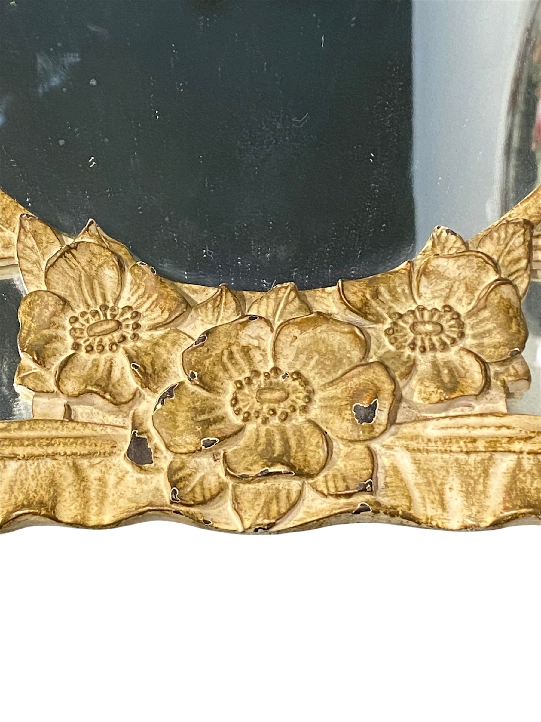 Ornate Floral Antique Mirror