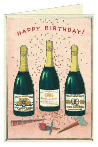 Happy Birthday Champagne Card